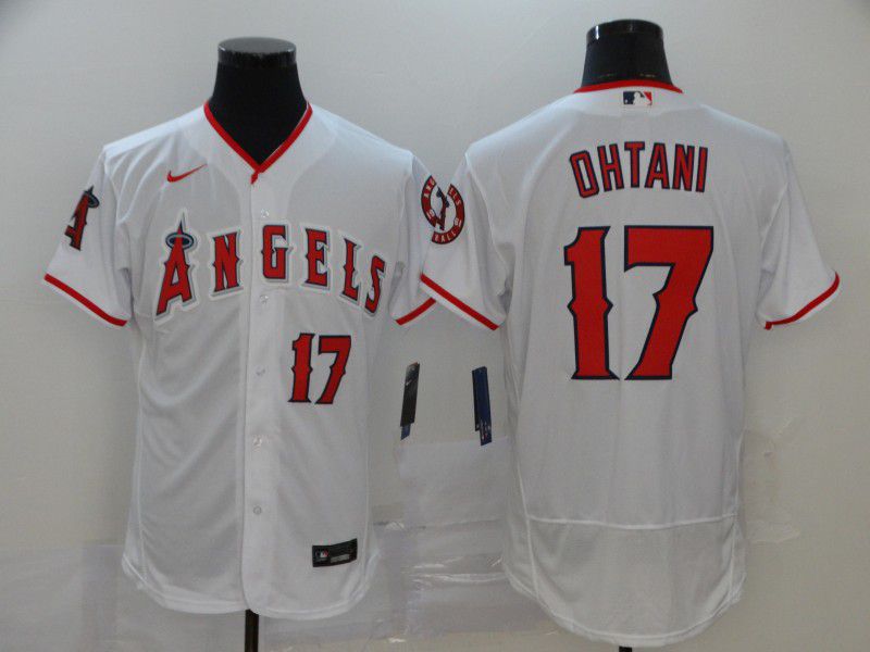 Men Los Angeles Angels #17 Ohtani White Nike Elite MLB Jerseys->chicago white sox->MLB Jersey